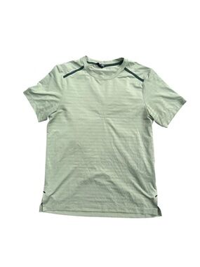 RHONE Green Swift Shirt Medium Short Sleeve Classic Round Neck Active